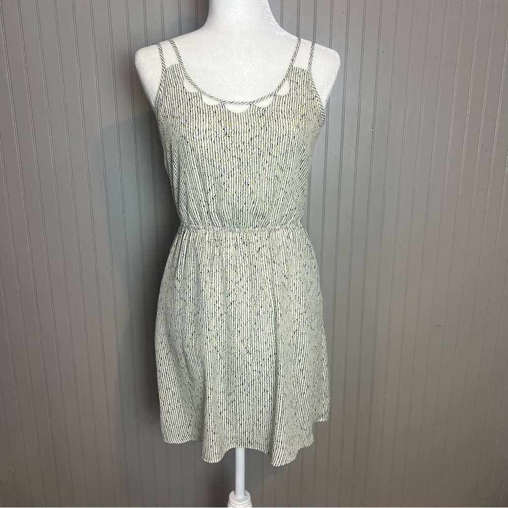BCBGeneration Striped White Dress